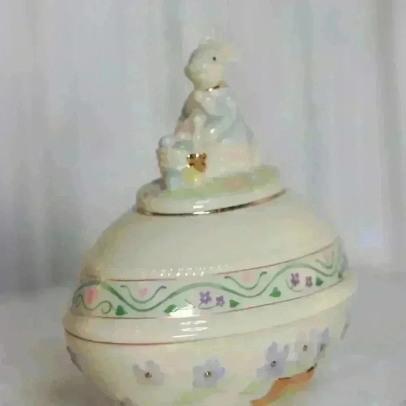 Lenox EASTER Egg 2002 Limited Edition THE SPRING BUNNY EASTER EGG - Picture 2 of 8